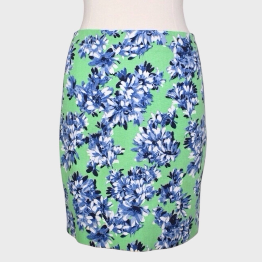 J Crew Floral Basketweave Pencil Skirt
